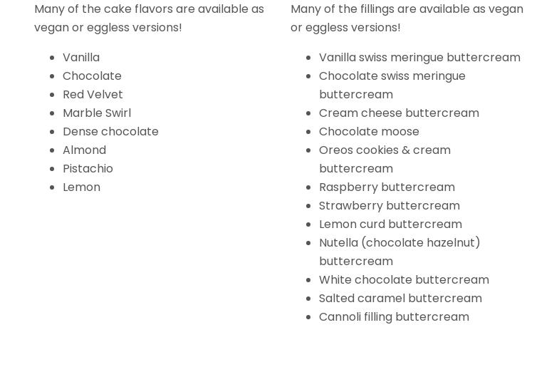 CMNY Cakes Menu