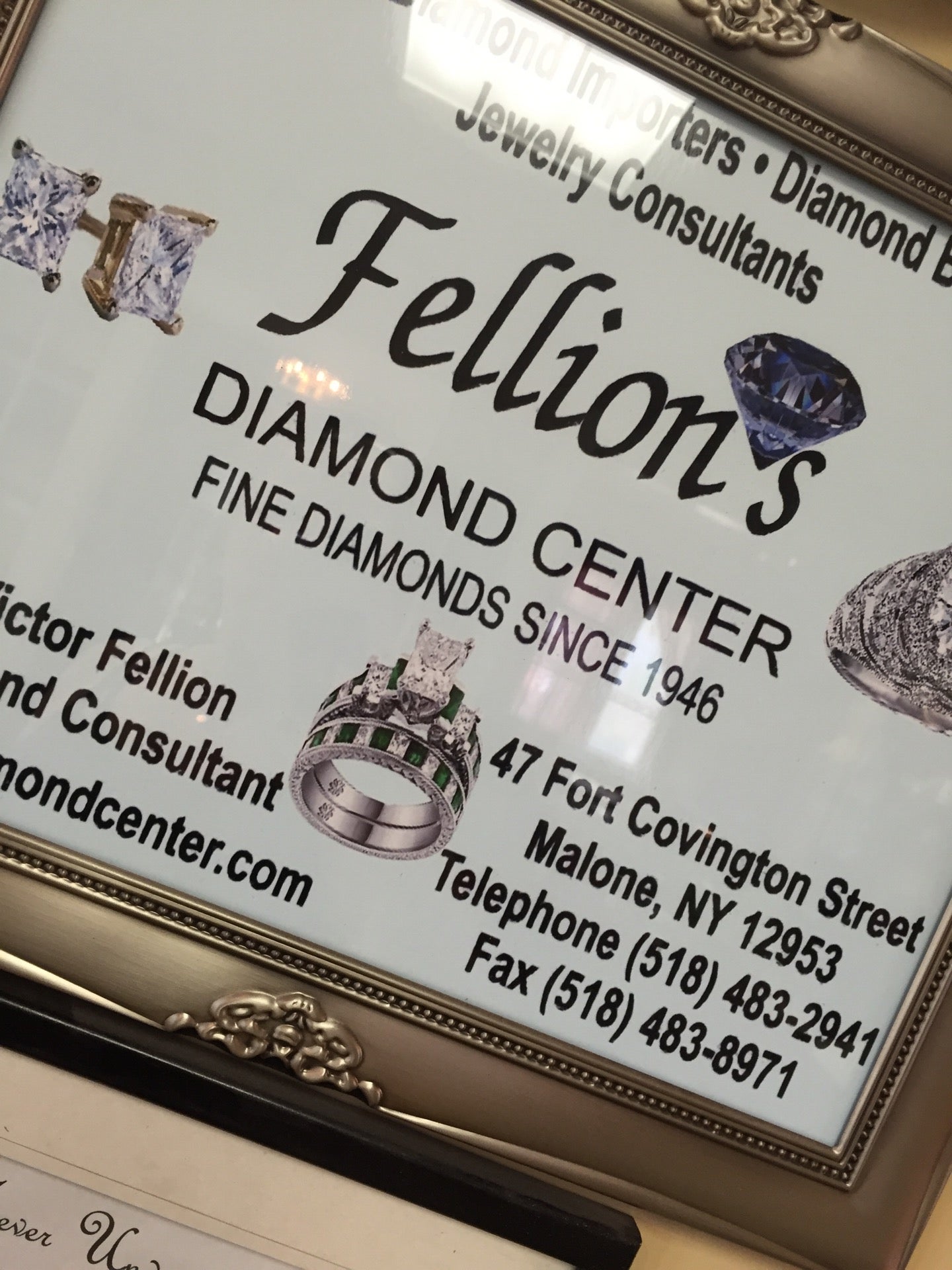 Fellion's Diamond Center 47 Fort Covington St, Malone New York 12953