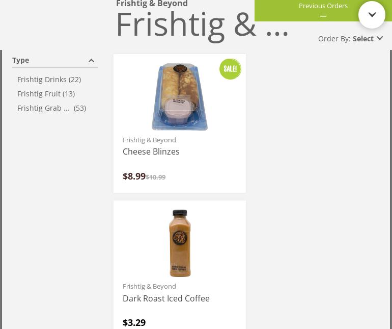 Frishtig & Beyond Menu