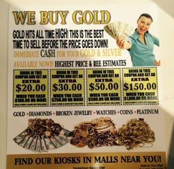 CASH FOR GOLD in the Mall