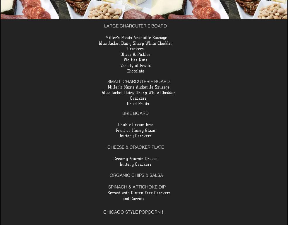 Hull's Trace Wine & Gathering House Menu