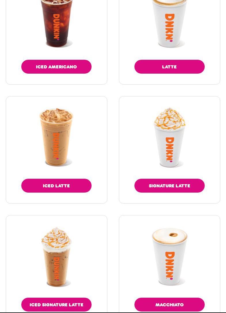 Dunkin Menu