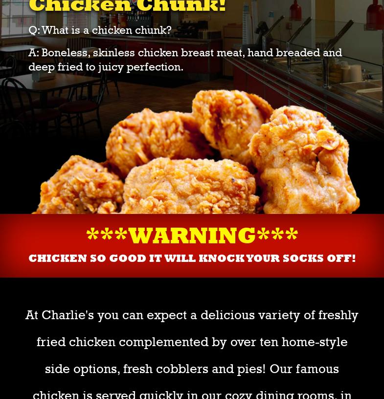 Charlie’s Chicken Menu