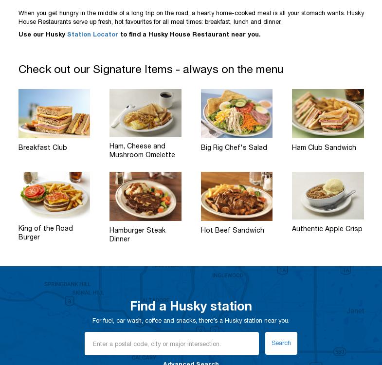 Husky house restaurant Menu