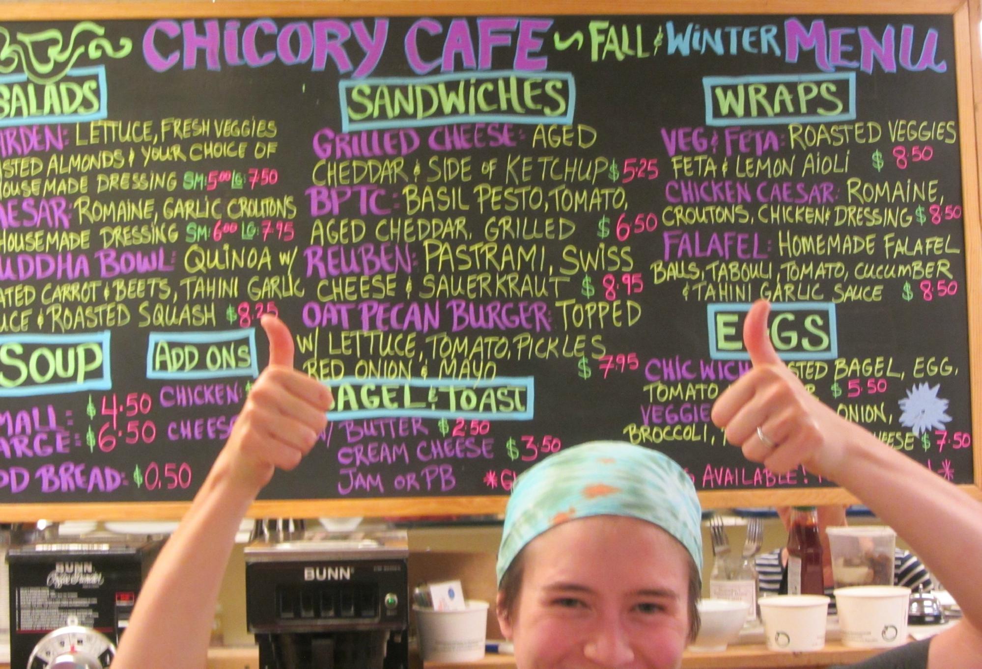 Chicory Common Natural Foods Menu