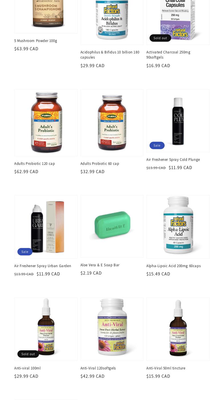 Good Health Naturally - Oakridge Menu