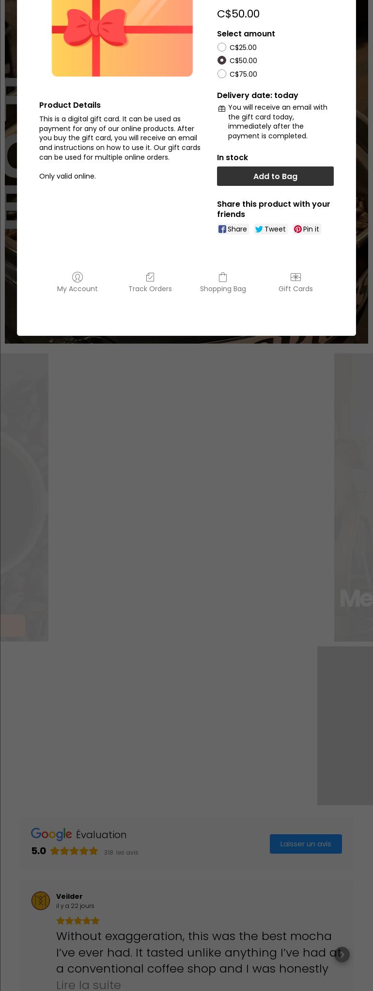 Opulence Coffee Menu