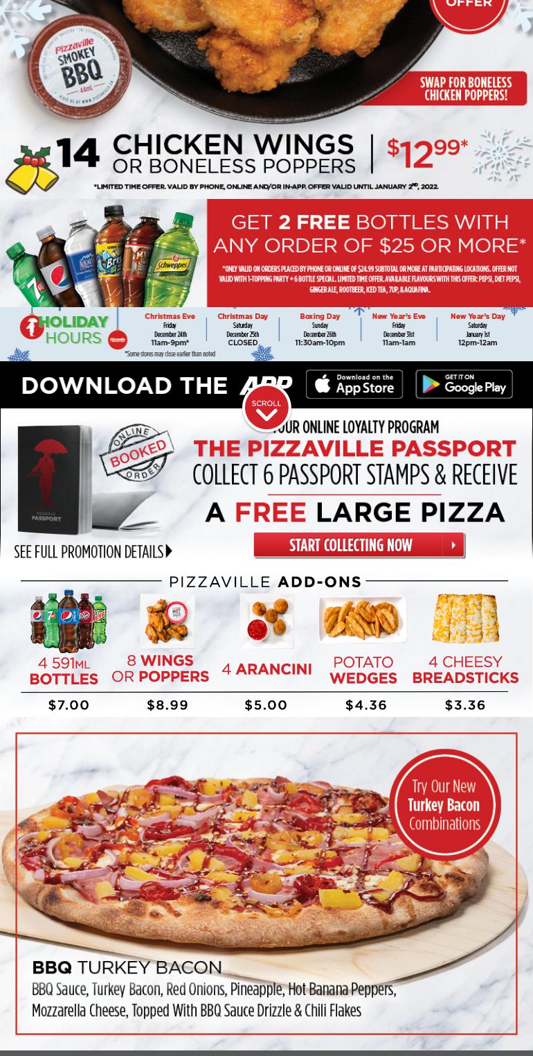 Pizzaville Menu