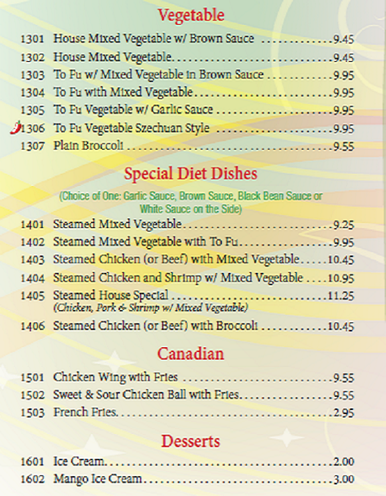 Fu Lok Restaurant Menu