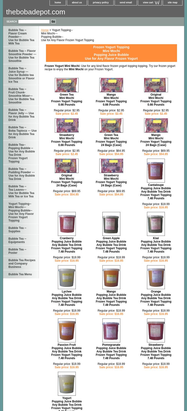 Milky Way Bubble Tea Supply Menu