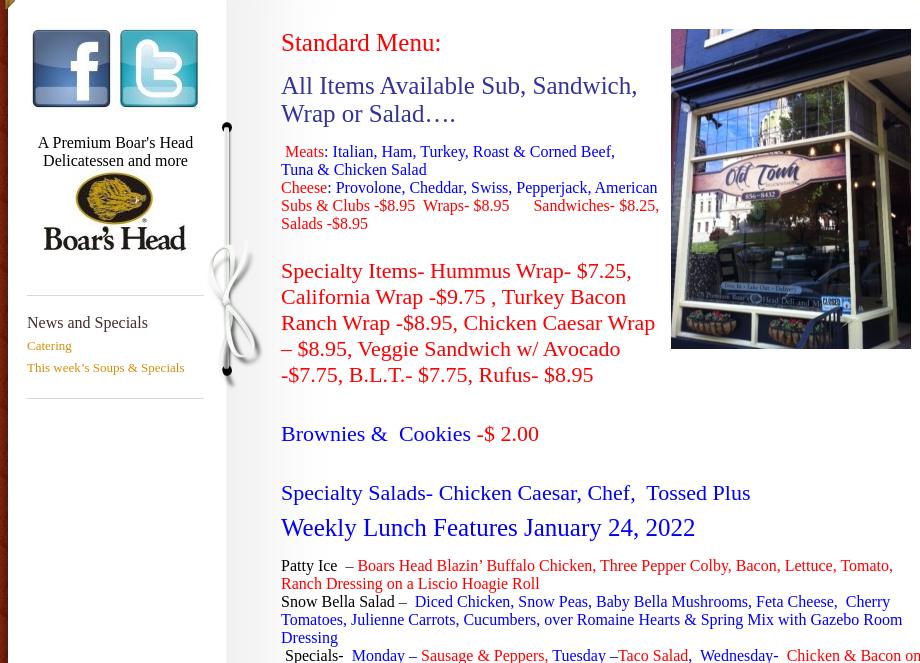 Old Town Deli Menu