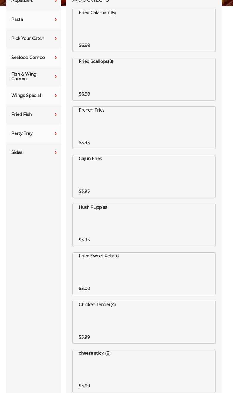 BOIL SHACK SEAFOOD Menu