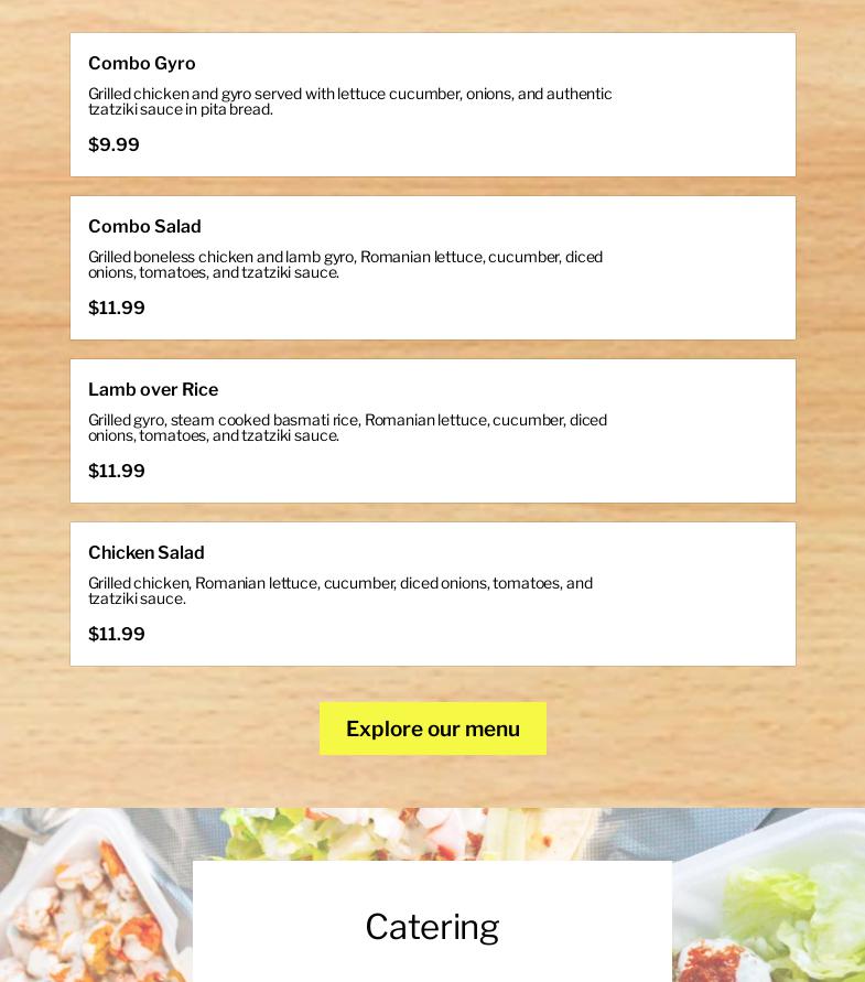 Gyro Guys Menu
