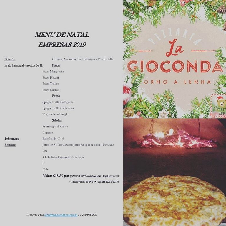Pizzaria La Gioconda Cascais Menu