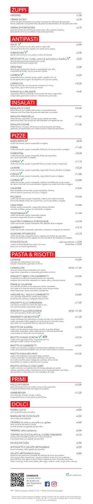 Dicasa (Dicasa Estoril) Menu