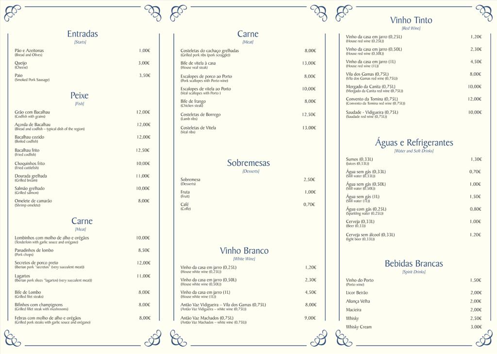O Arco Menu
