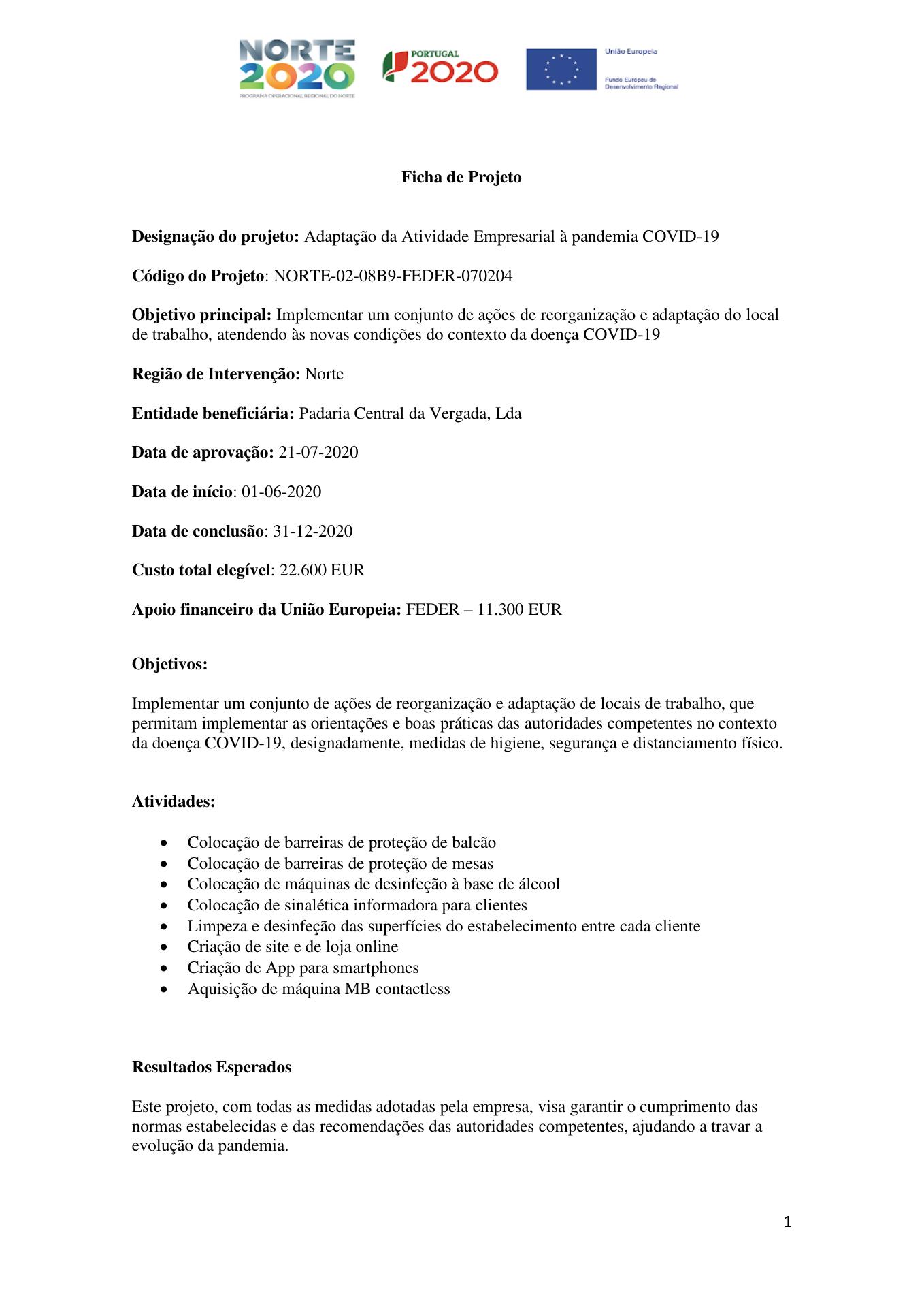 Broinhas - Padaria Central Da Vergada Menu