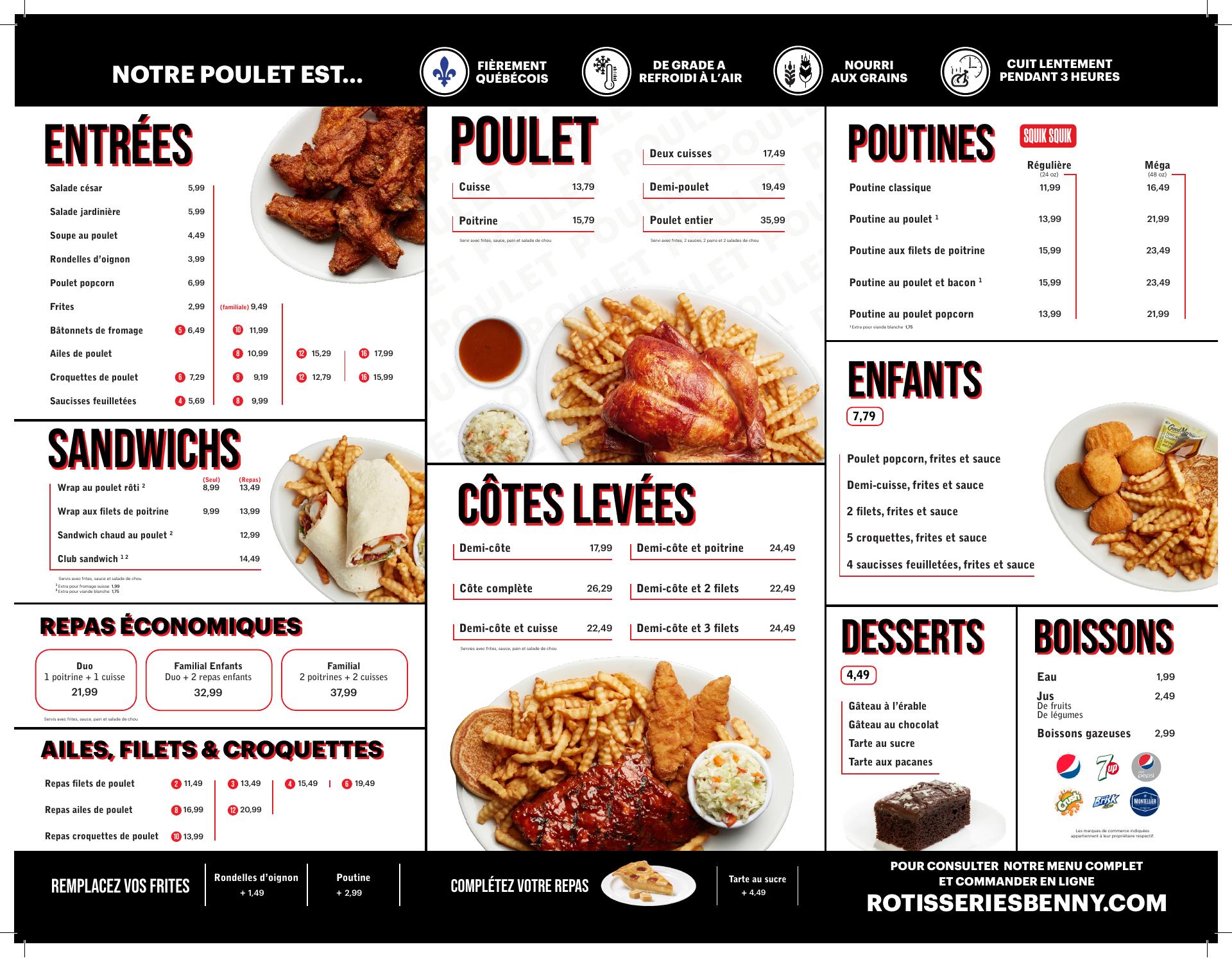 Rôtisseries Benny Menu