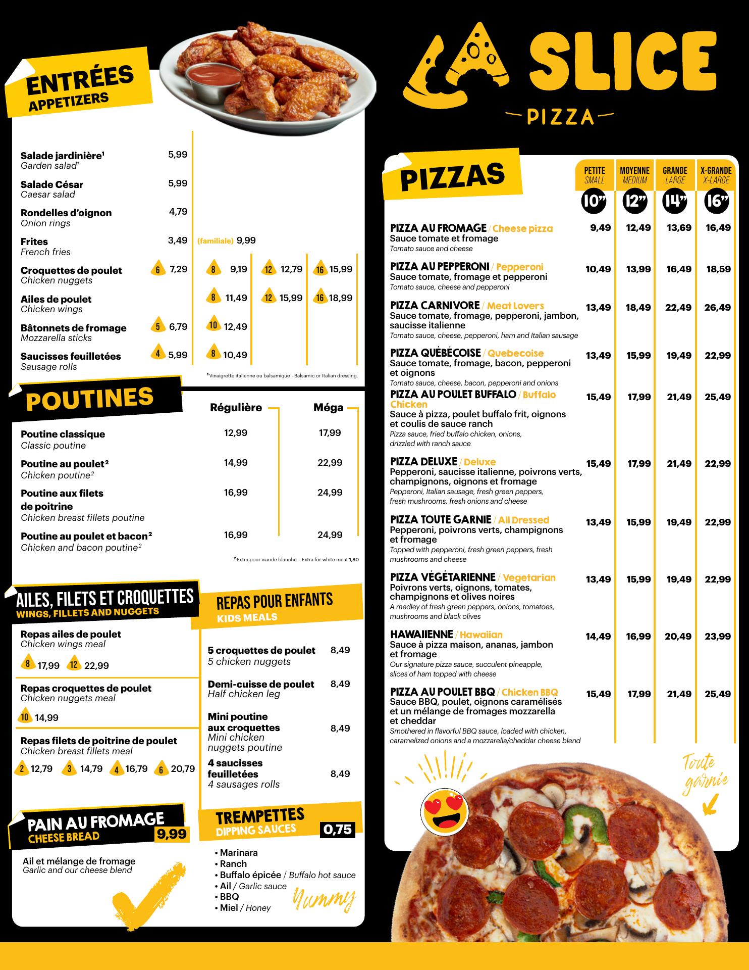 La Slice (Salaberry-de-Valleyfield) Menu
