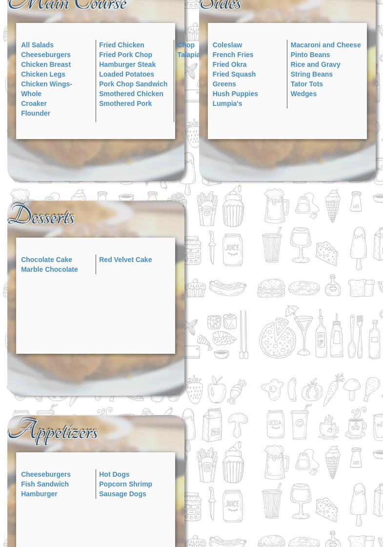 She'rees Soul Food Menu