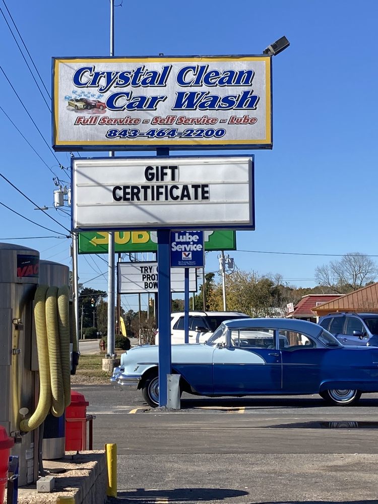 Crystal Clean Car Wash And Lube 408 W McIntyre St, Mullins South Carolina 29574