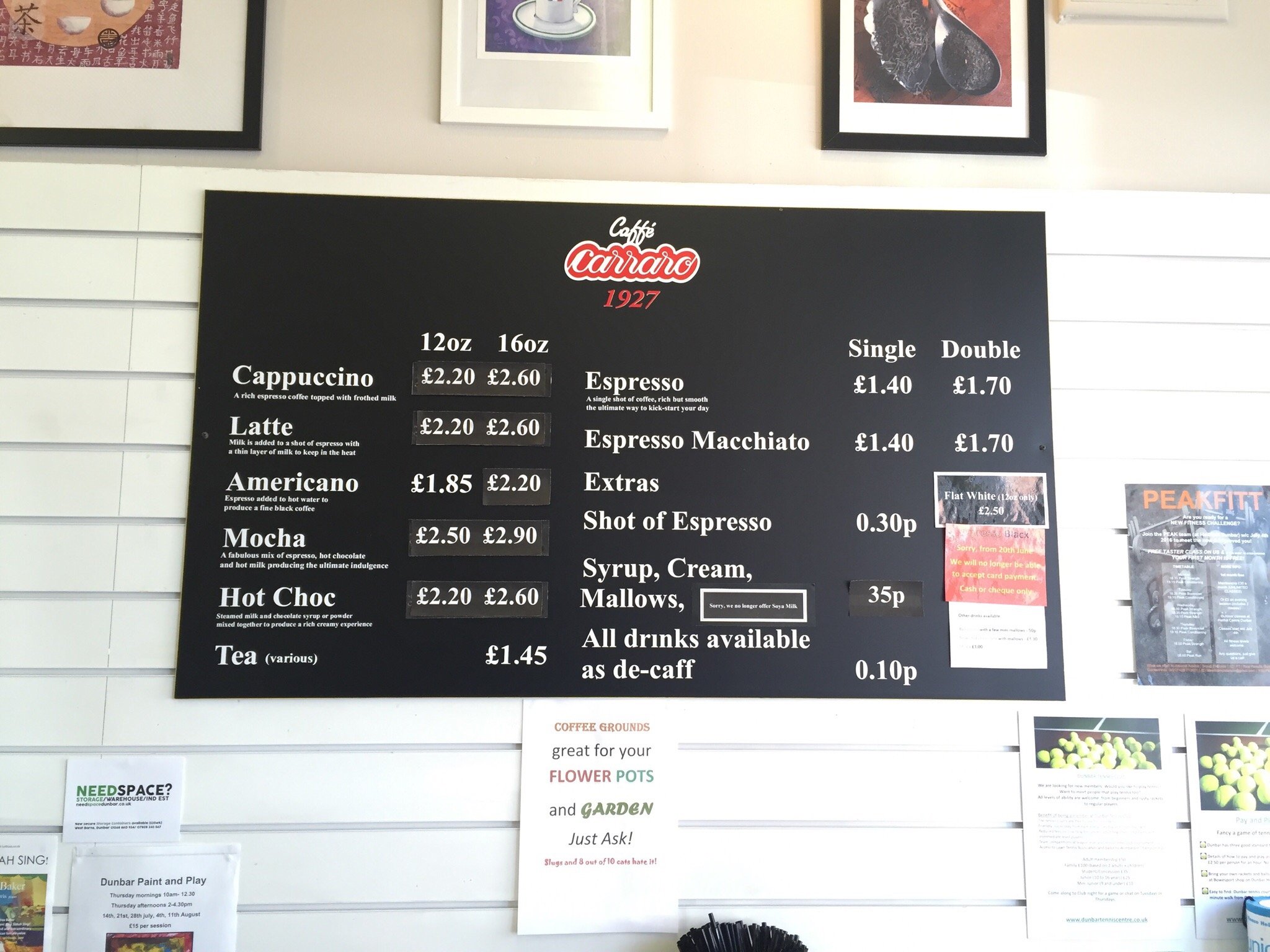 Espresso Black Menu