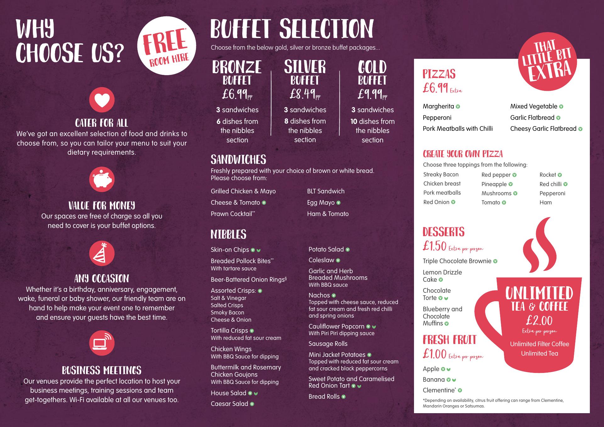 The Kincardine Way Brewers Fayre Menu