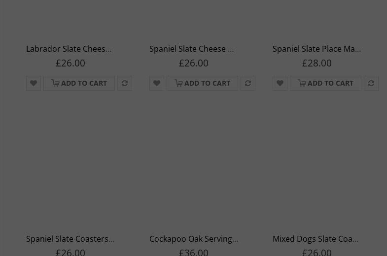 The Just Slate Company Menu