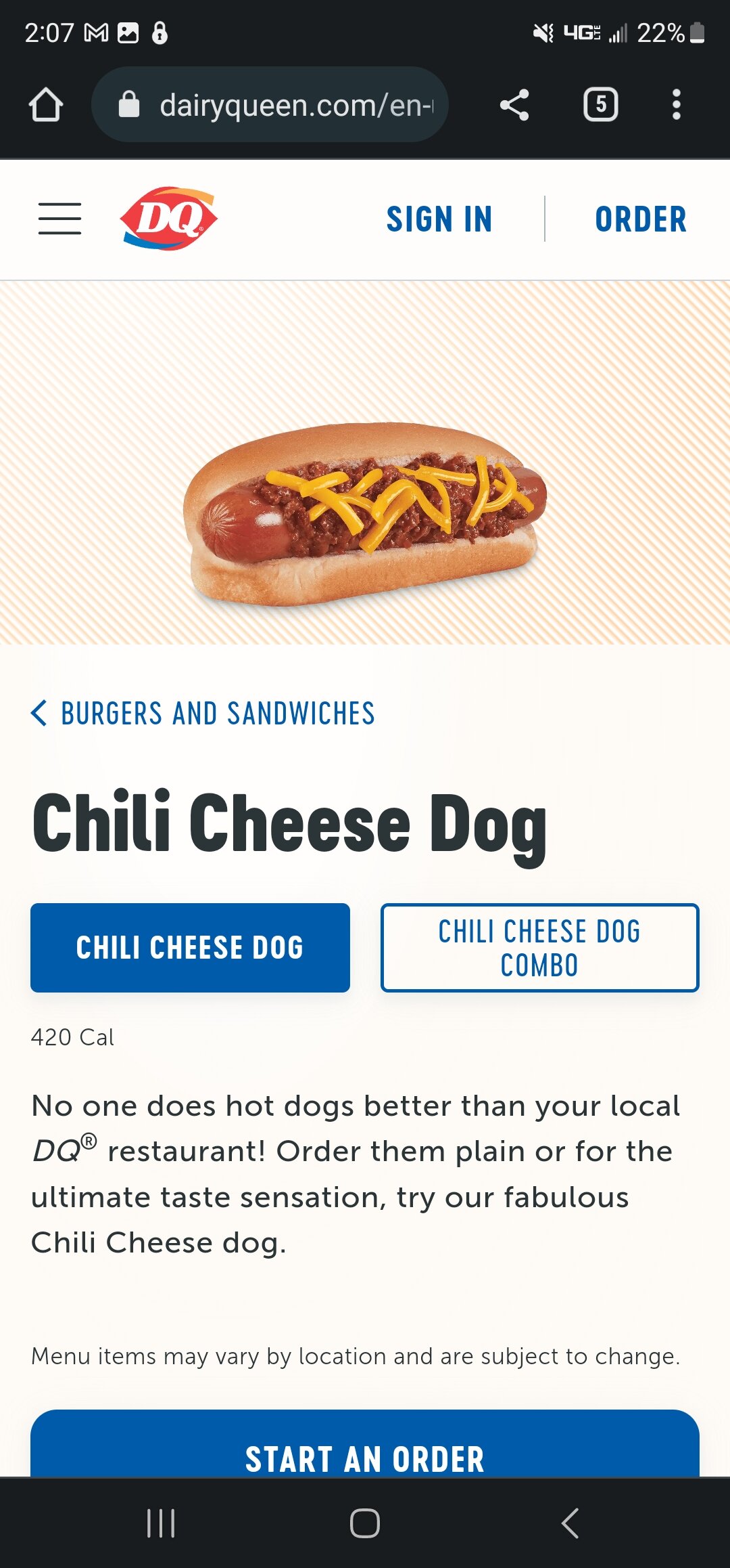 Dairy Queen Grill & Chill Menu