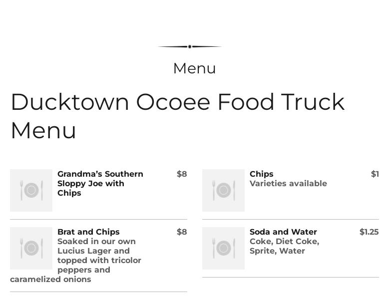 Copperhill Brewery Menu