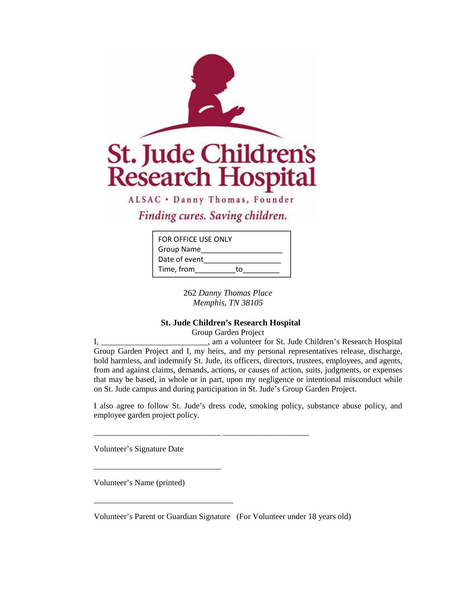 St. Jude Garden Menu