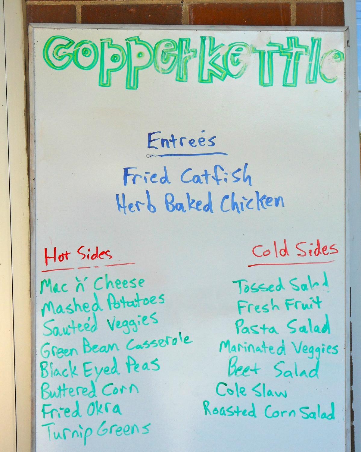 Copper Kettle Catering Menu