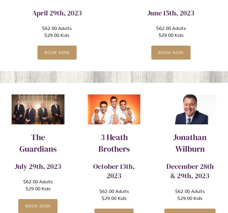 Biblical Times Dinner Theater Menu