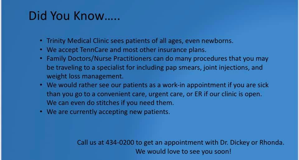 Trinity Medical Clinic 832 Mulberry Ave, Selmer Tennessee 38375