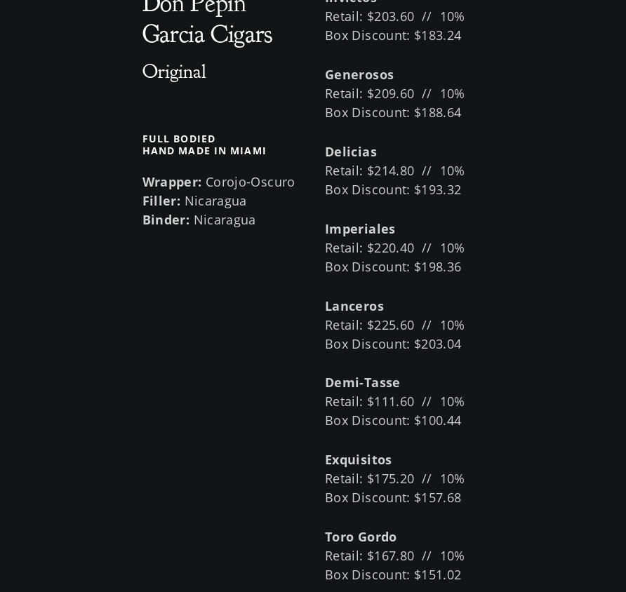 4 The Win Cigar Shop & Lounge Menu