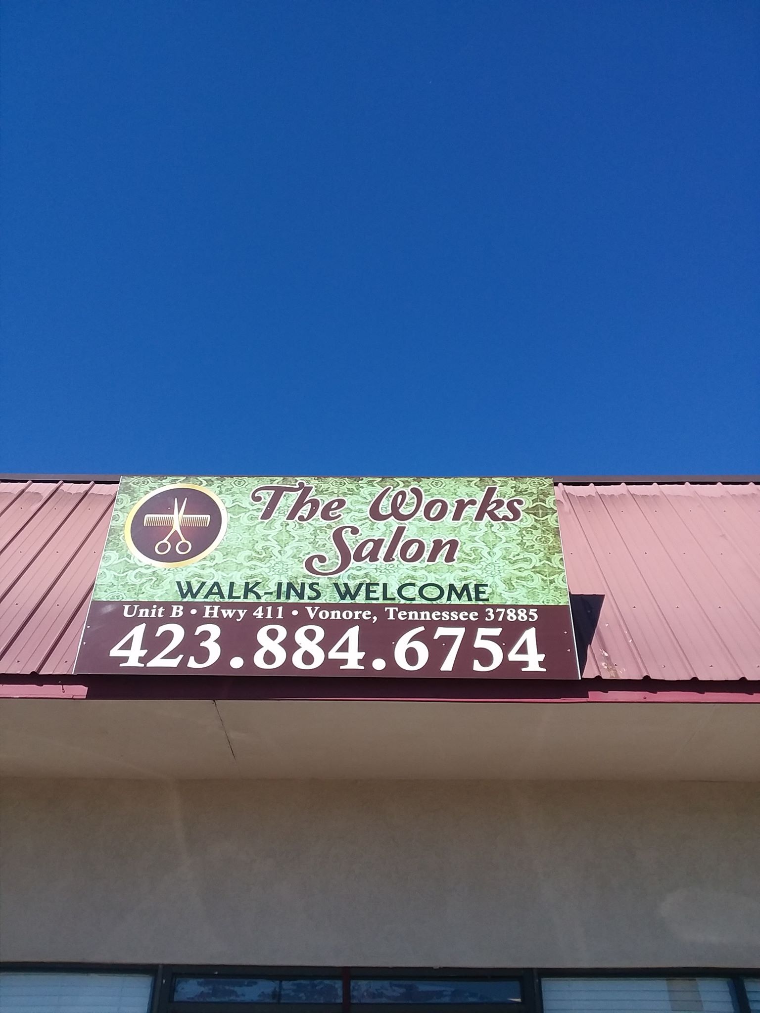 The Works Salon 1000 Hwy 411, Vonore Tennessee 37885