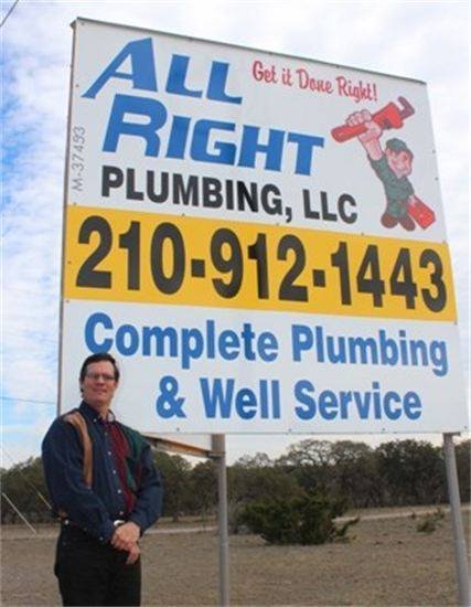 All Right Plumbing, LLC 31 Farm to Market 3351, Bulverde Texas 78163