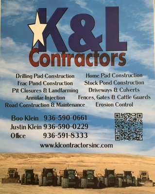 K & L Contractors Inc 1190 FM711, Center Texas 75935