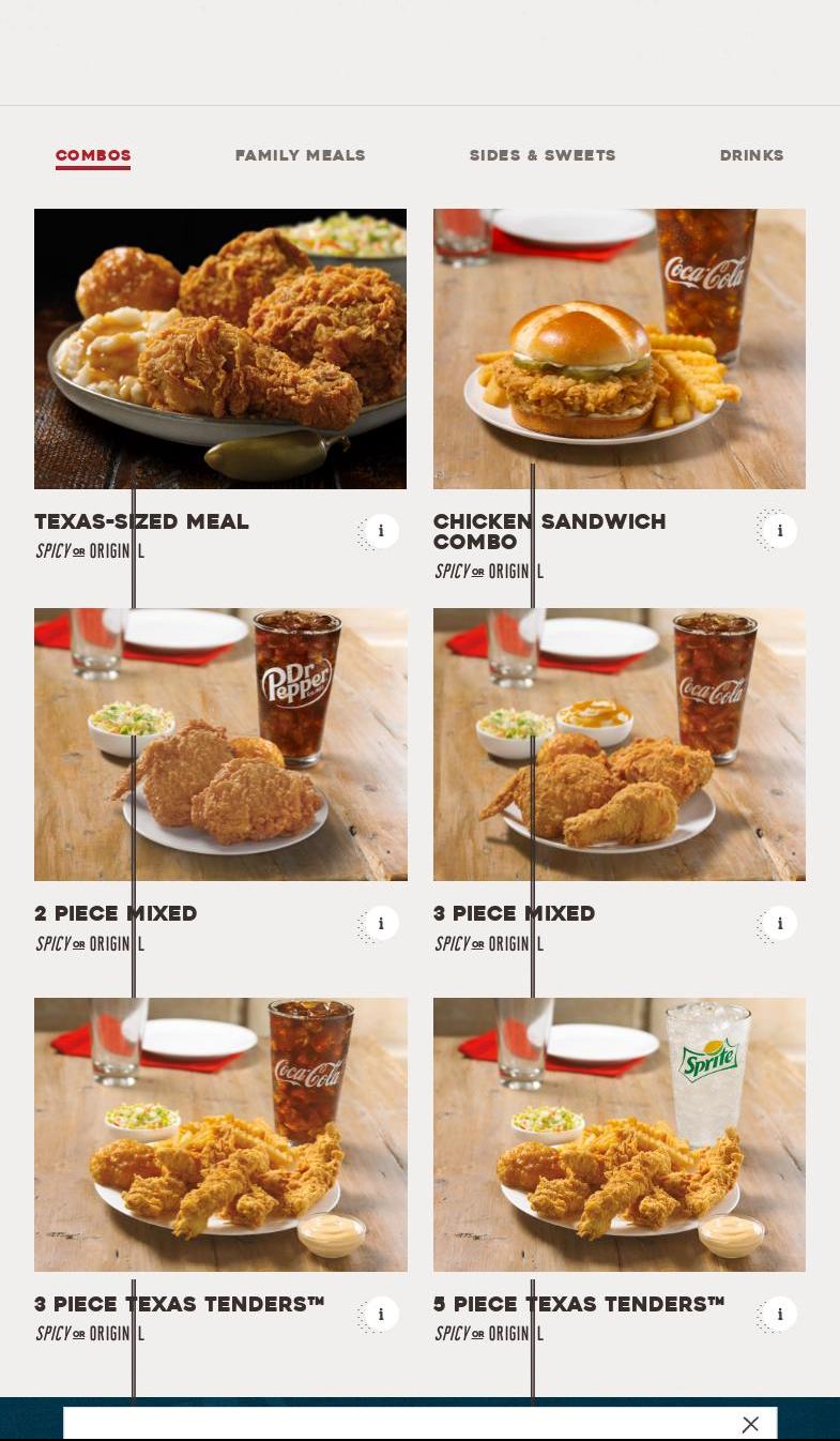 Church's Texas Chicken Menu