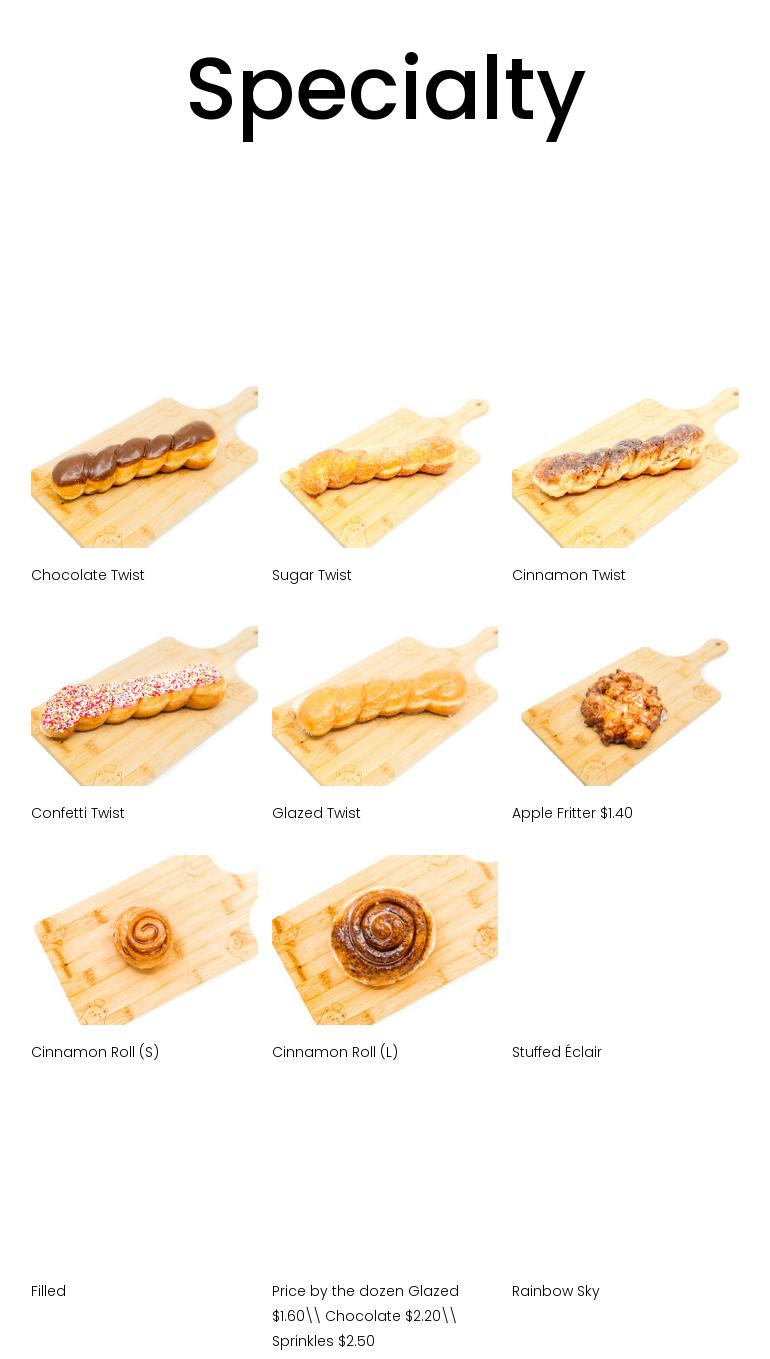 Donut Station #2 Menu