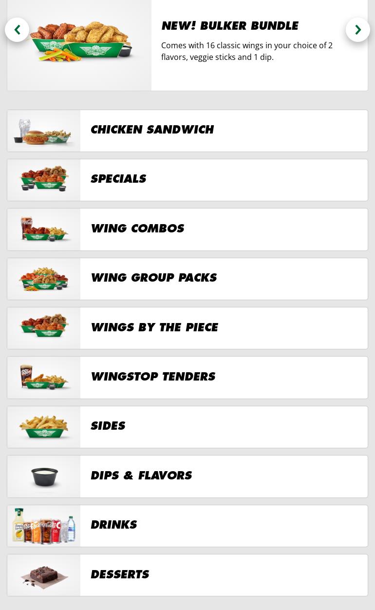 Wingstop Menu