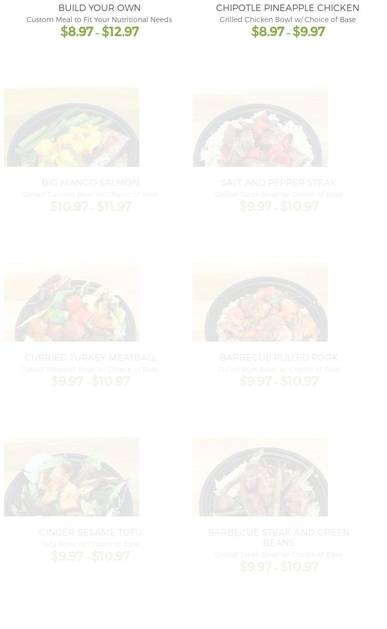 Cleaneats Fresh Food Menu