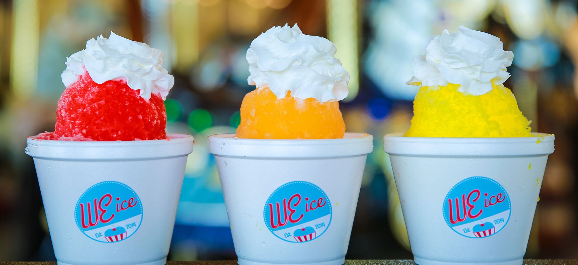 WE ice Gourmet Shave Ice Menu