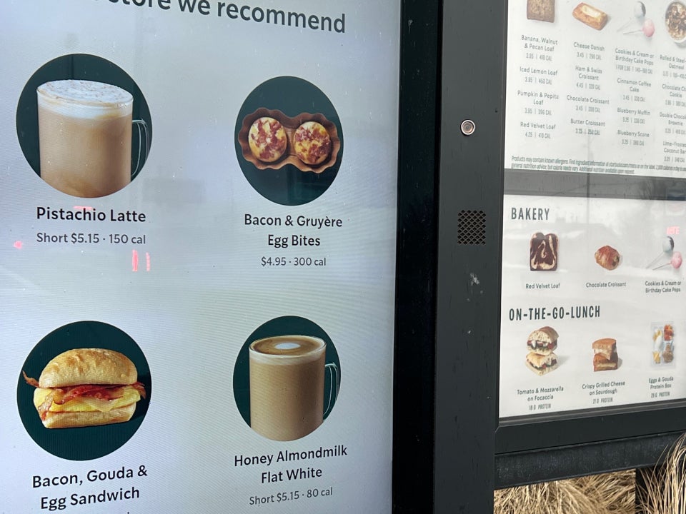 Starbucks Menu