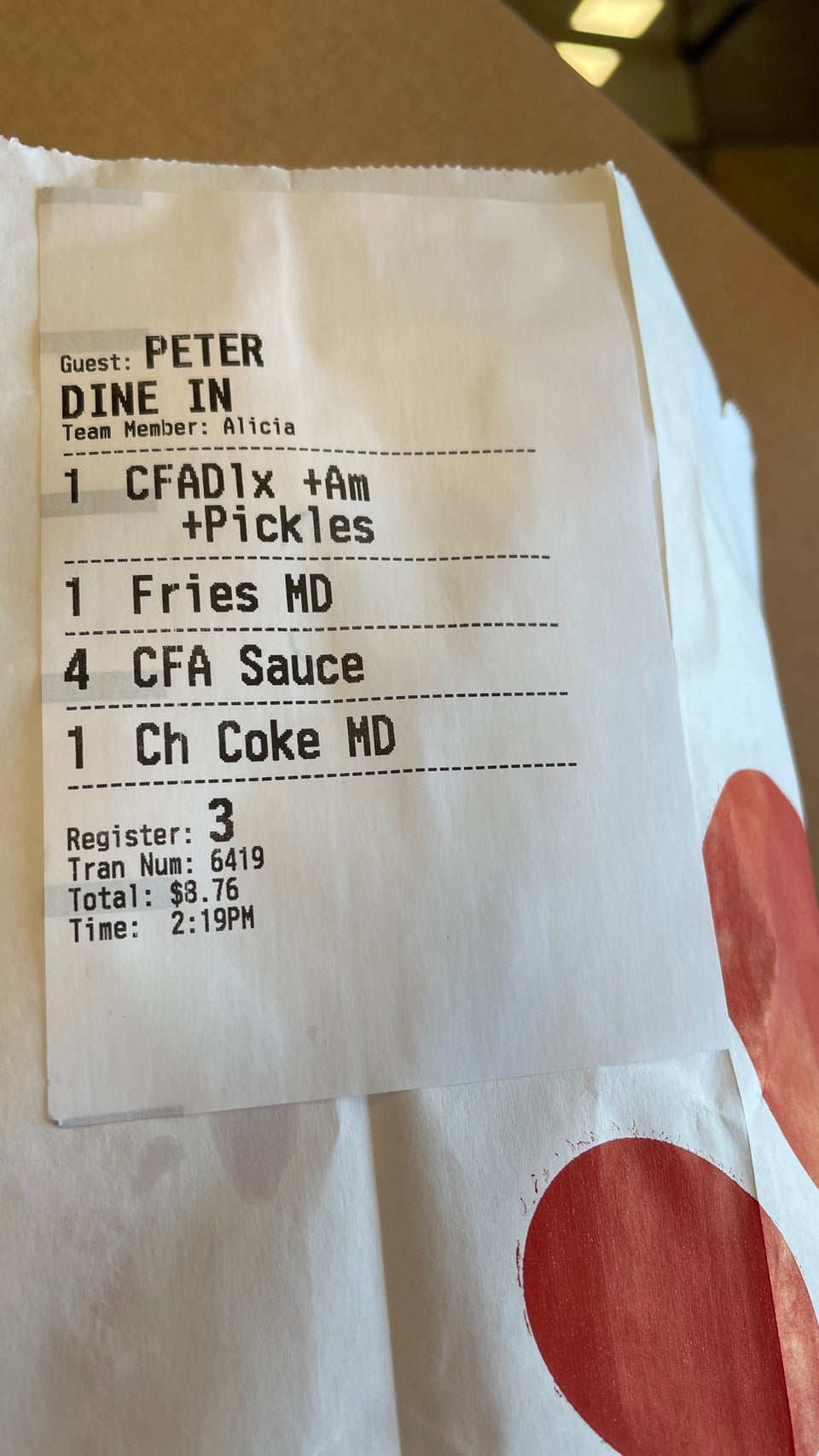 Chick-fil-A Menu