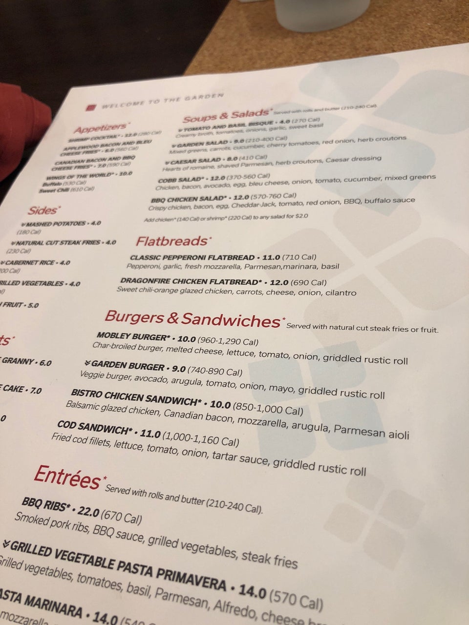 The Office Lounge @ The Hilton Garden Inn Menu