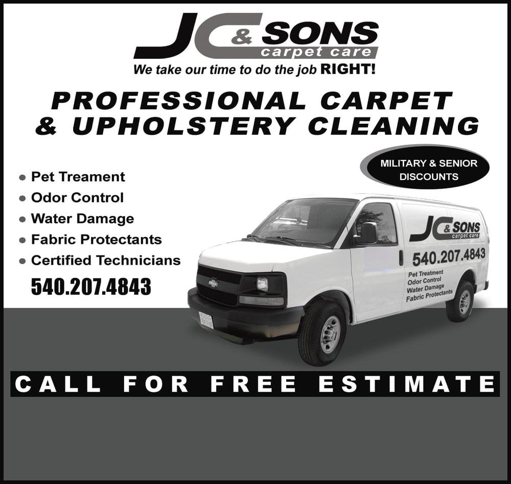 JC & Sons Carpet Care 100 Yorktown Blvd, Locust Grove Virginia 22508