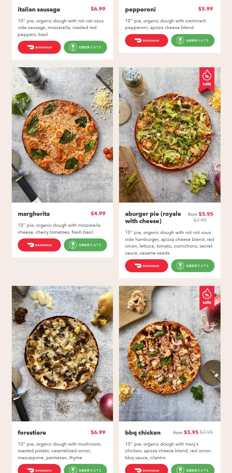 apizza Tysons Galleria Menu