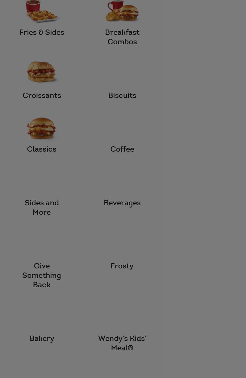 Wendy's Menu