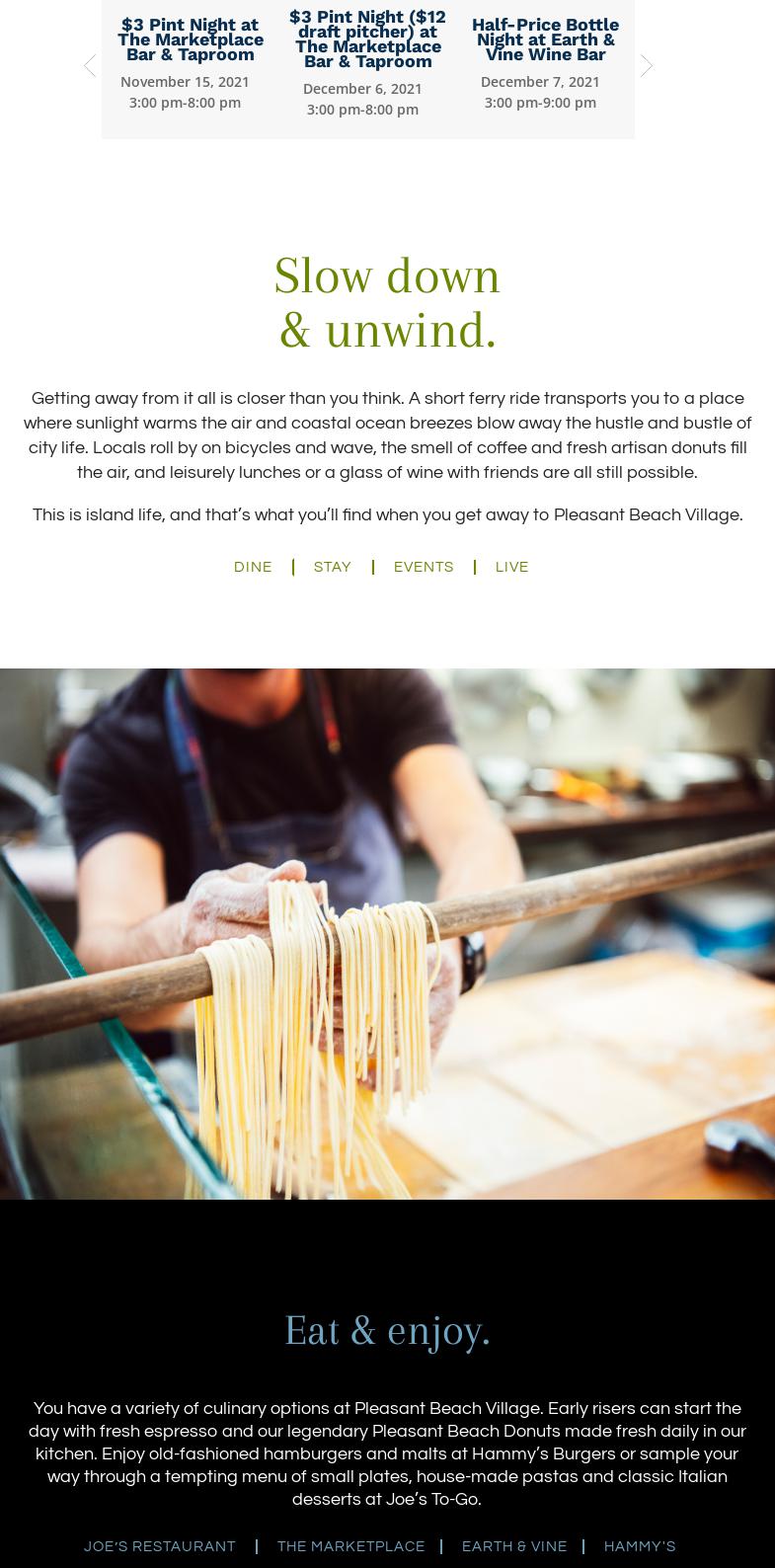 The Manor House at Pleasant Beach Menu